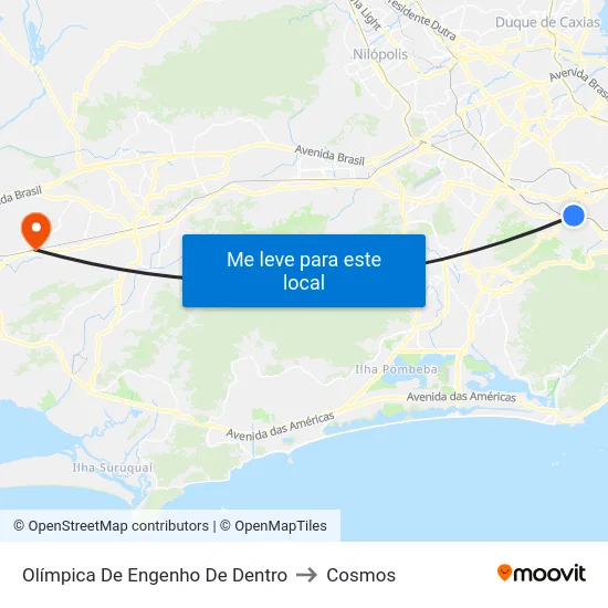 Olímpica De Engenho De Dentro to Cosmos map