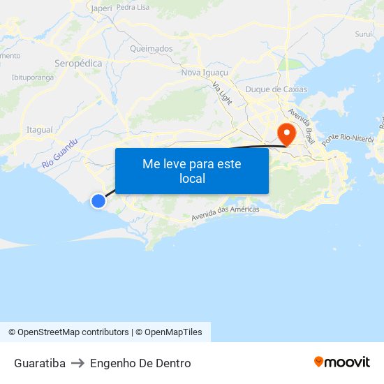 Guaratiba to Engenho De Dentro map