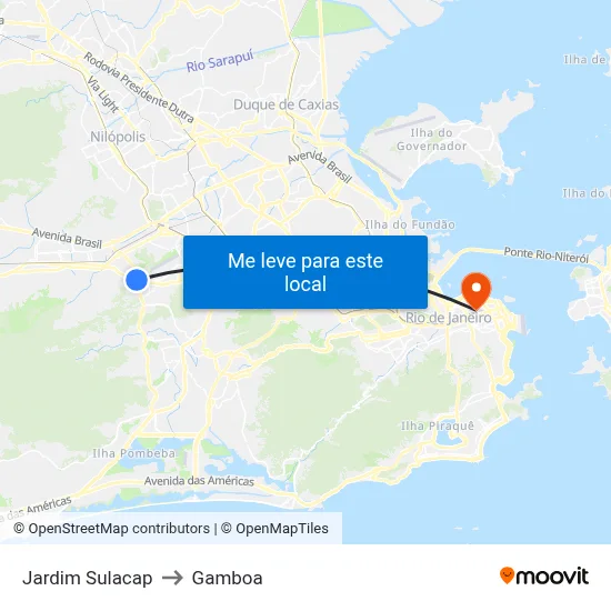 Jardim Sulacap to Gamboa map