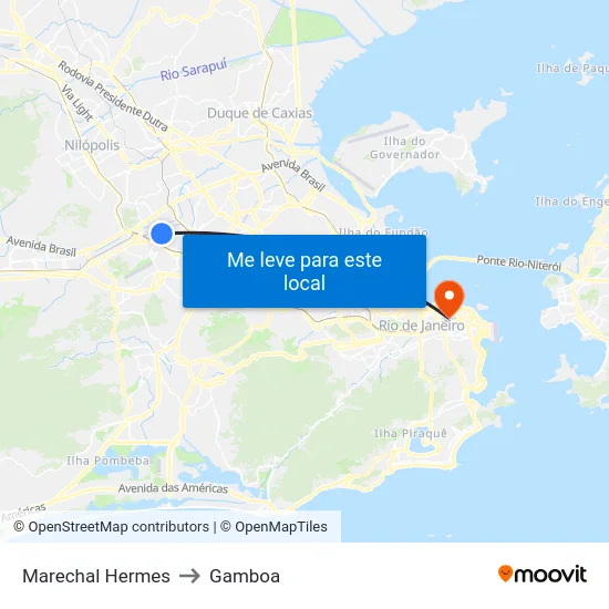 Marechal Hermes to Gamboa map
