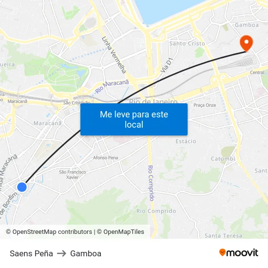 Saens Peña to Gamboa map