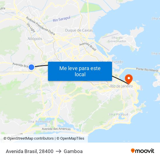 Avenida Brasil, 28400 to Gamboa map