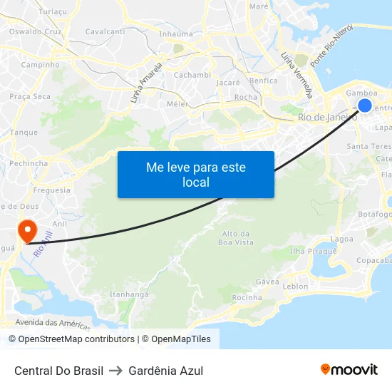 Central Do Brasil to Gardênia Azul map