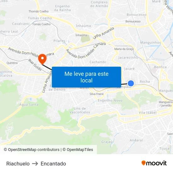 Riachuelo to Encantado map