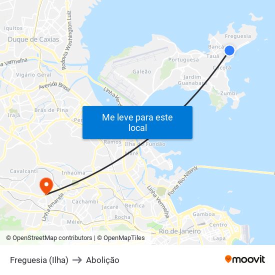 Freguesia (Ilha) to Abolição map