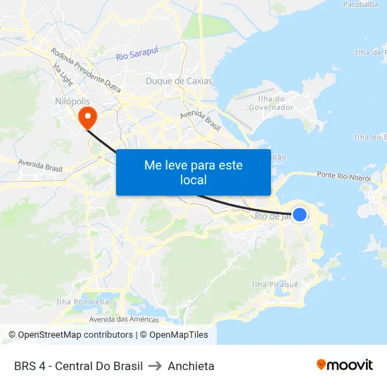 BRS 4 - Central Do Brasil to Anchieta map