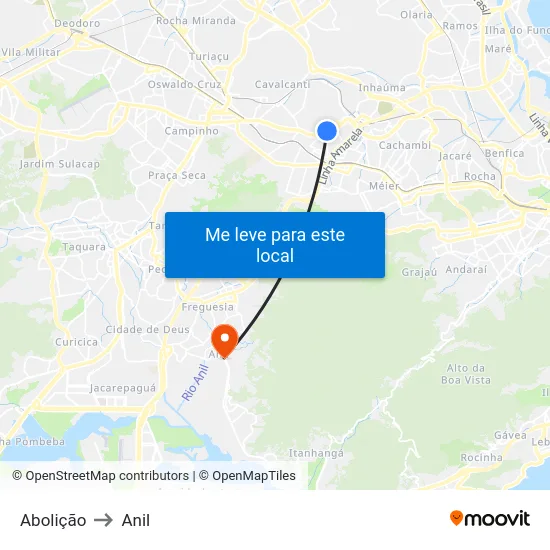 Abolição to Anil map