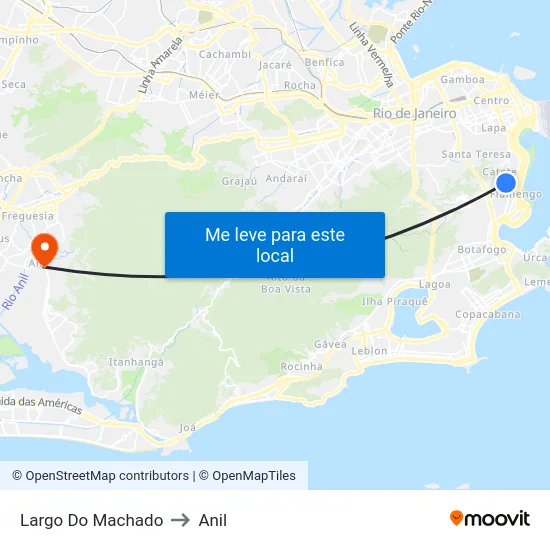 Largo Do Machado to Anil map