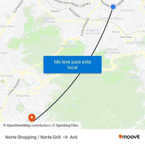 Norte Shopping / Norte Grill to Anil map