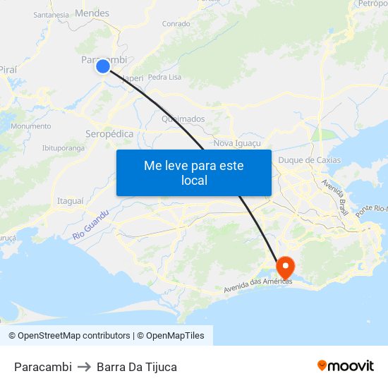 Paracambi to Barra Da Tijuca map