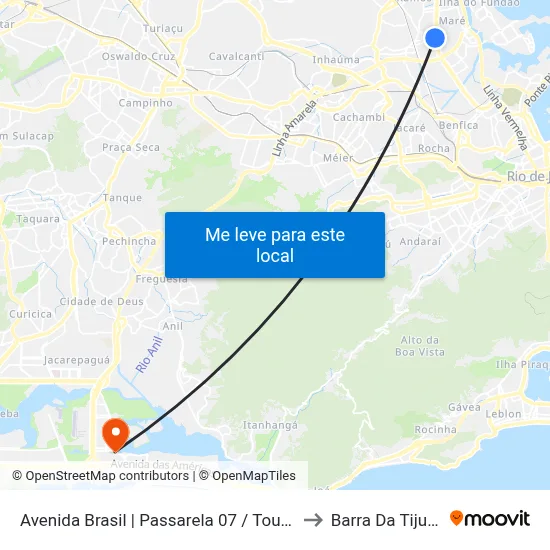 Avenida Brasil | Passarela 07 / Toulon to Barra Da Tijuca map