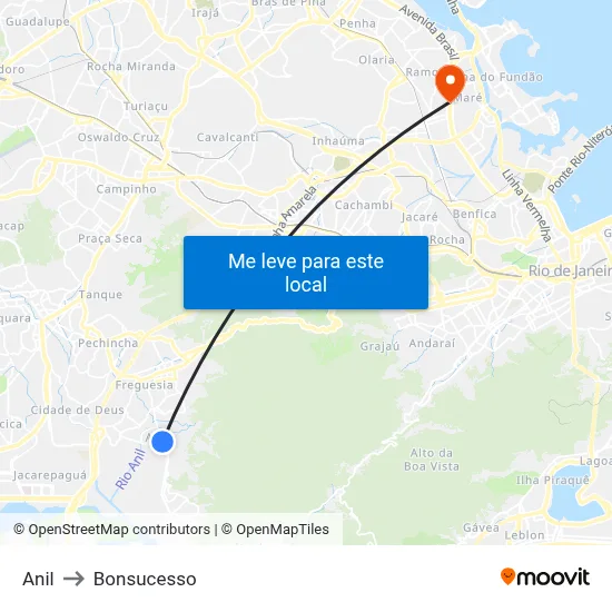 Anil to Bonsucesso map