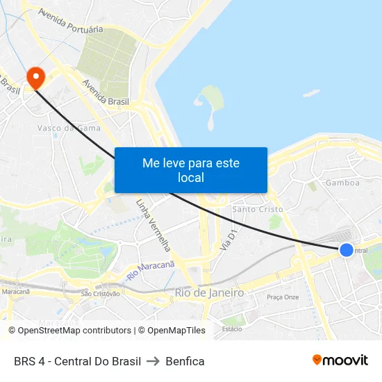 BRS 4 - Central Do Brasil to Benfica map