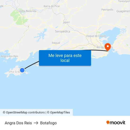 Angra Dos Reis to Botafogo map