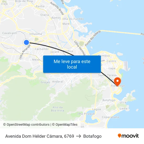 Avenida Dom Hélder Câmara, 6769 to Botafogo map