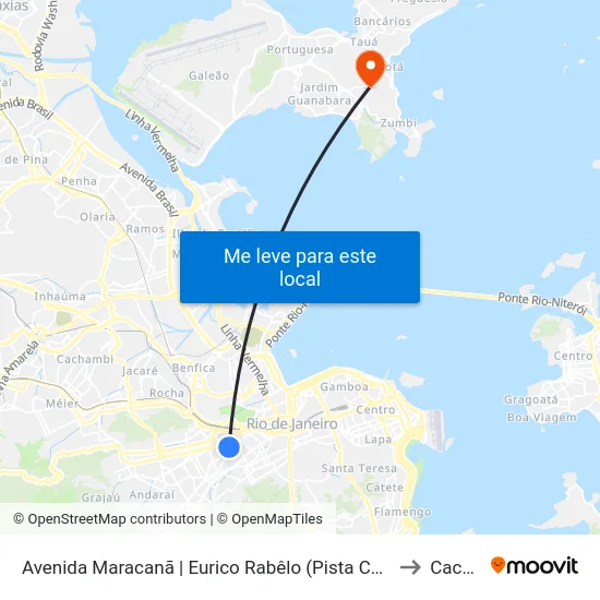 Avenida Maracanã | Eurico Rabêlo (Pista Central) to Cacuia map