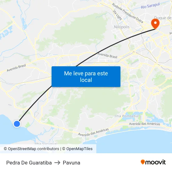 Pedra De Guaratiba to Pavuna map