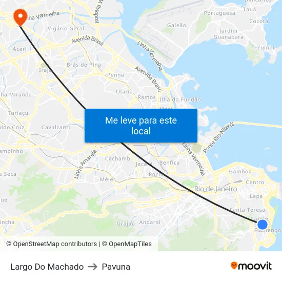 Largo Do Machado to Pavuna map