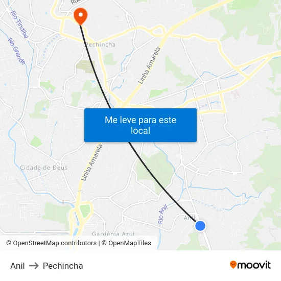 Anil to Pechincha map