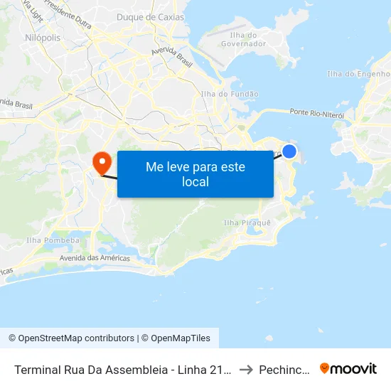 Terminal Rua Da Assembleia - Linha 2114 to Pechincha map