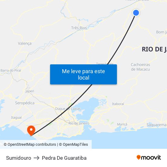 Sumidouro to Pedra De Guaratiba map