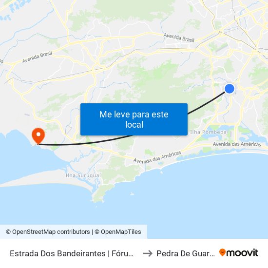 Estrada Dos Bandeirantes | Fórum Taquara to Pedra De Guaratiba map