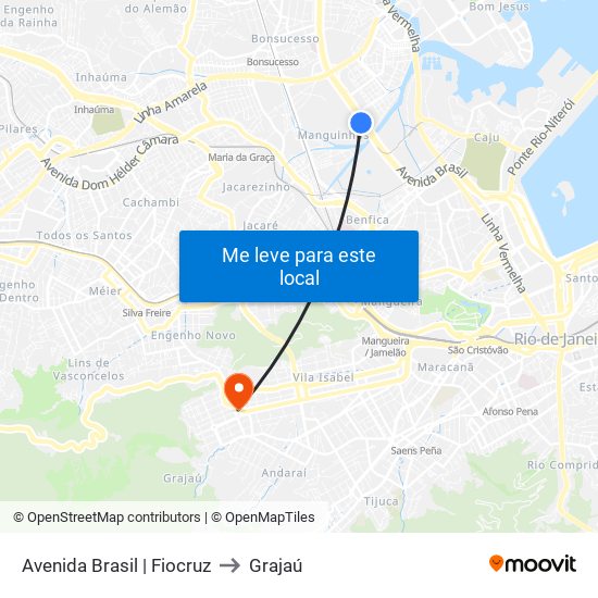 Avenida Brasil | Fiocruz to Grajaú map