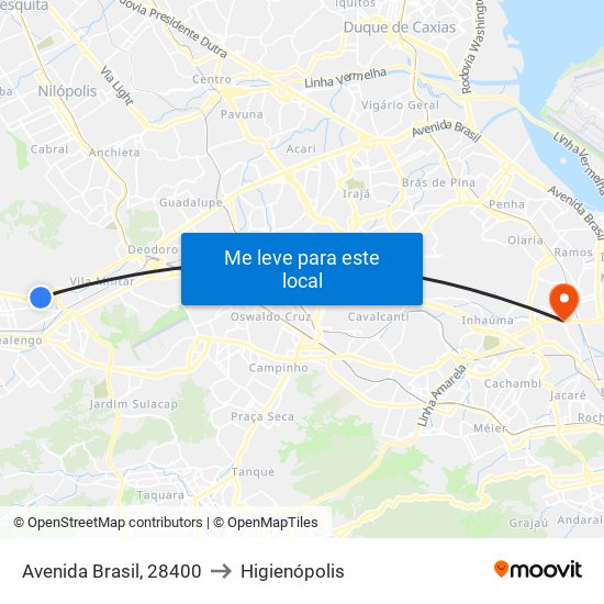 Avenida Brasil, 28400 to Higienópolis map