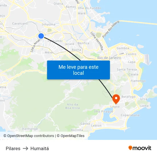 Pilares to Humaitá map