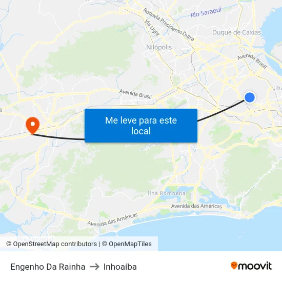 Engenho Da Rainha to Inhoaíba map