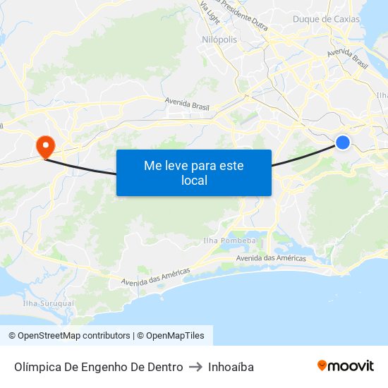 Olímpica De Engenho De Dentro to Inhoaíba map