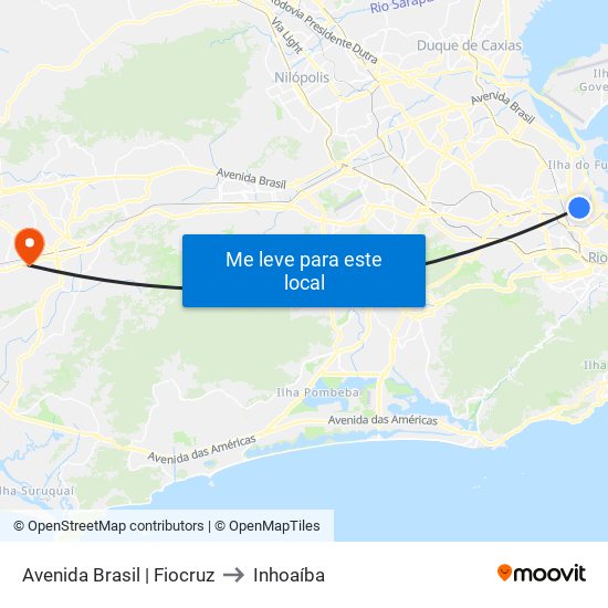 Avenida Brasil | Fiocruz to Inhoaíba map