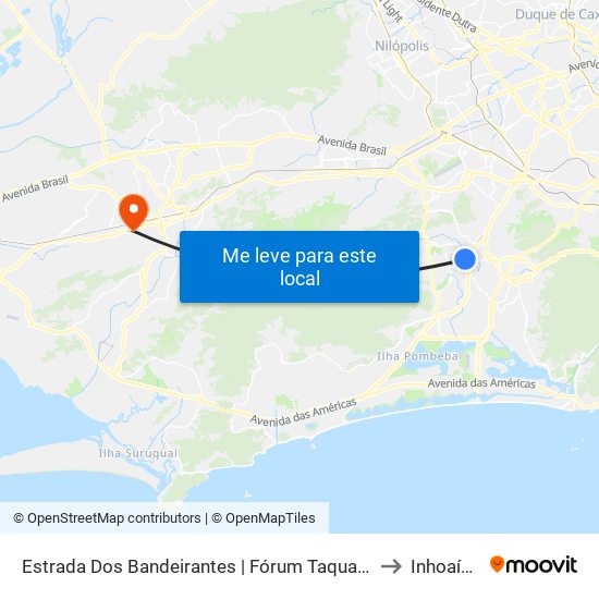 Estrada Dos Bandeirantes | Fórum Taquara to Inhoaíba map