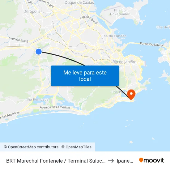 BRT Marechal Fontenele / Terminal Sulacap to Ipanema map