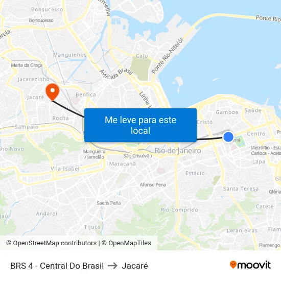 BRS 4 - Central Do Brasil to Jacaré map