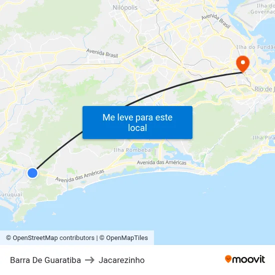 Barra De Guaratiba to Jacarezinho map
