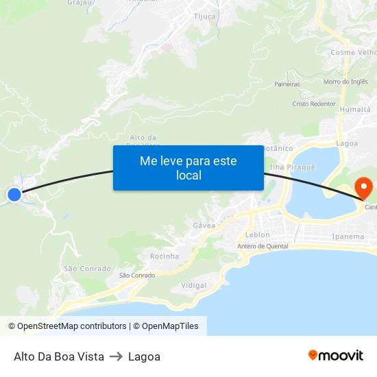 Alto Da Boa Vista to Lagoa map