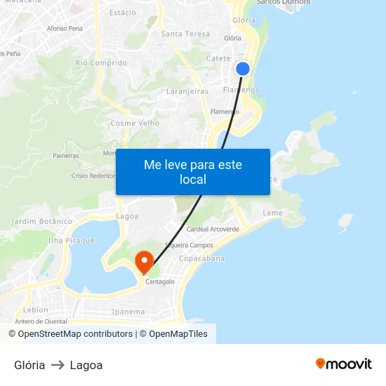 Glória to Lagoa map