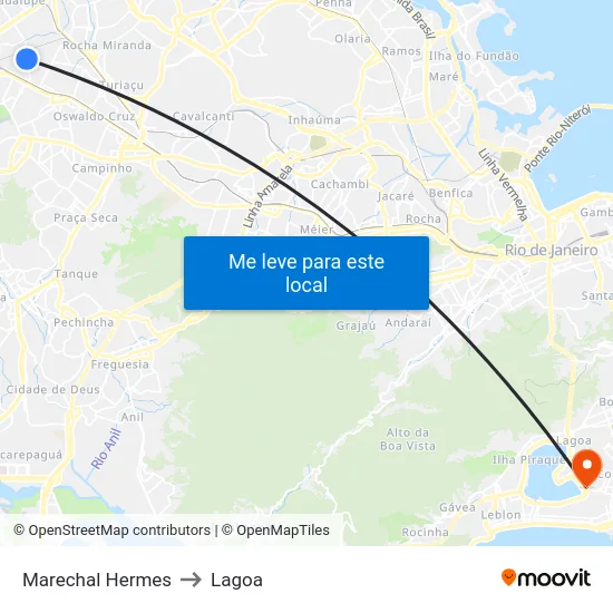 Marechal Hermes to Lagoa map