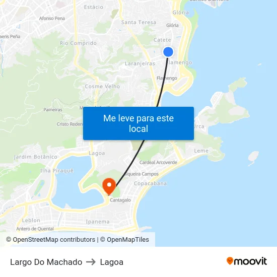 Largo Do Machado to Lagoa map