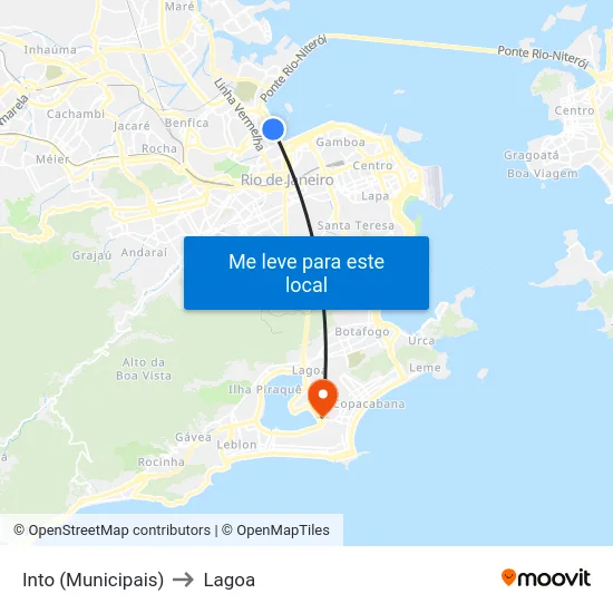Into (Municipais) to Lagoa map