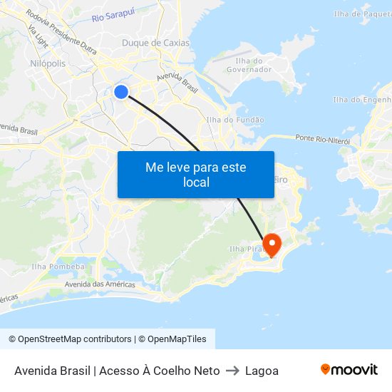 Avenida Brasil | Acesso À Coelho Neto to Lagoa map