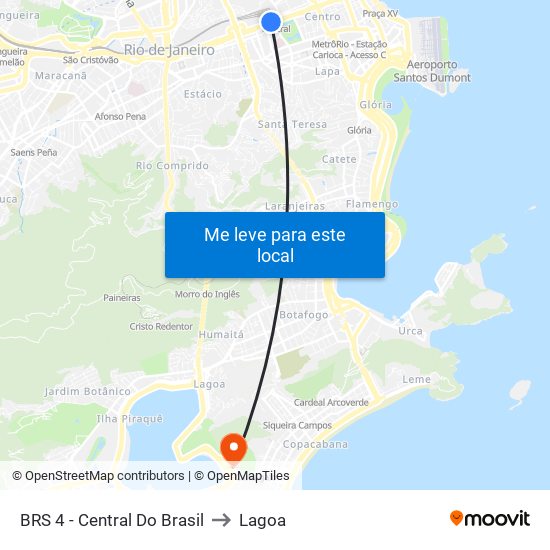 BRS 4 - Central Do Brasil to Lagoa map