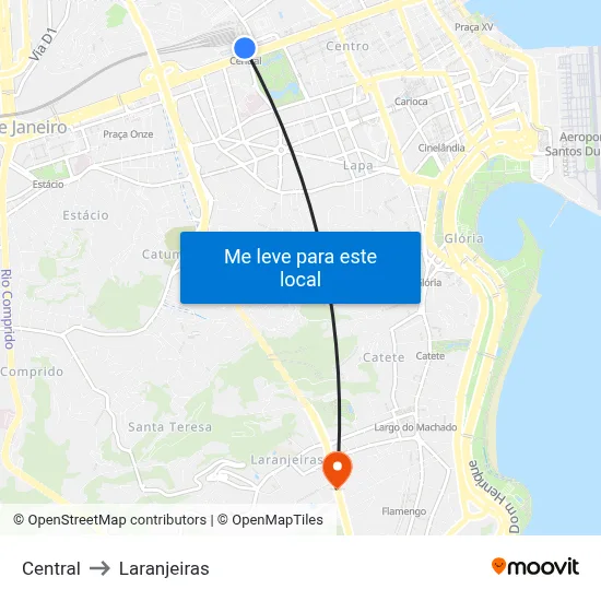 Central to Laranjeiras map