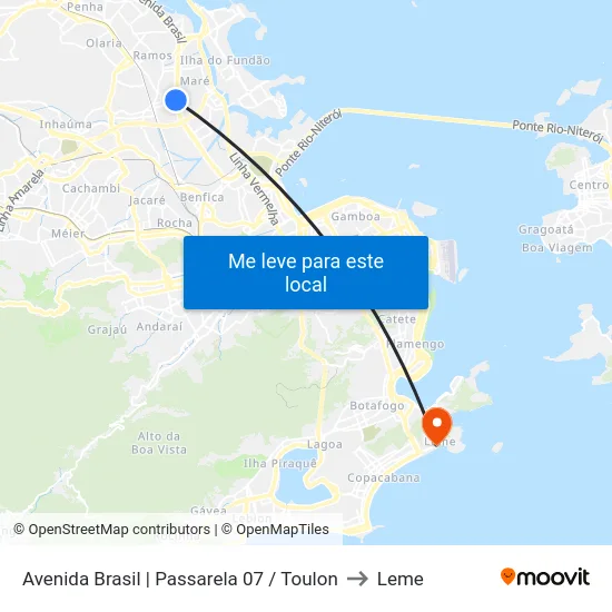 Avenida Brasil | Passarela 07 / Toulon to Leme map
