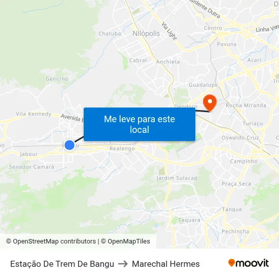 Estação De Trem De Bangu to Marechal Hermes map