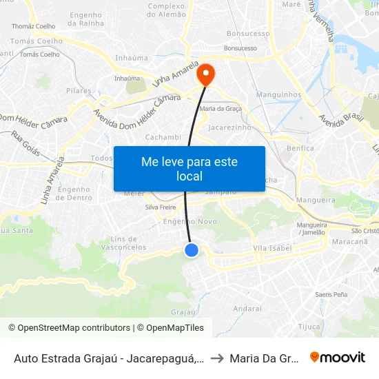 Auto Estrada Grajaú - Jacarepaguá, 601 to Maria Da Graça map