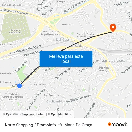Norte Shopping / Promoinfo to Maria Da Graça map