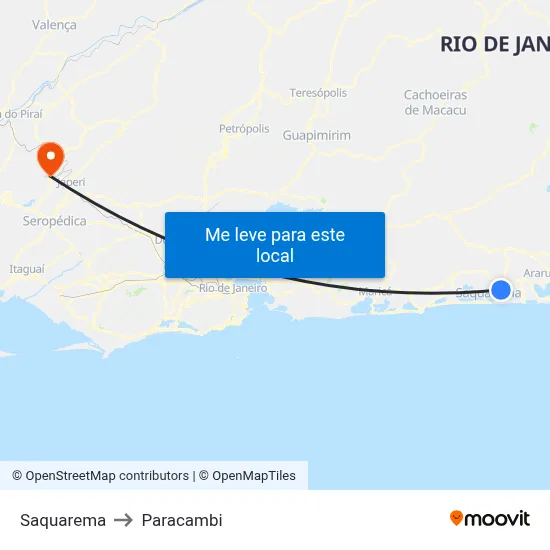 Saquarema to Paracambi map