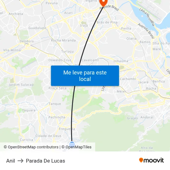 Anil to Parada De Lucas map